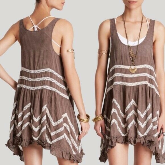 Free People Voile and Lace Trapeze Slip Dress - Picture 1 of 6